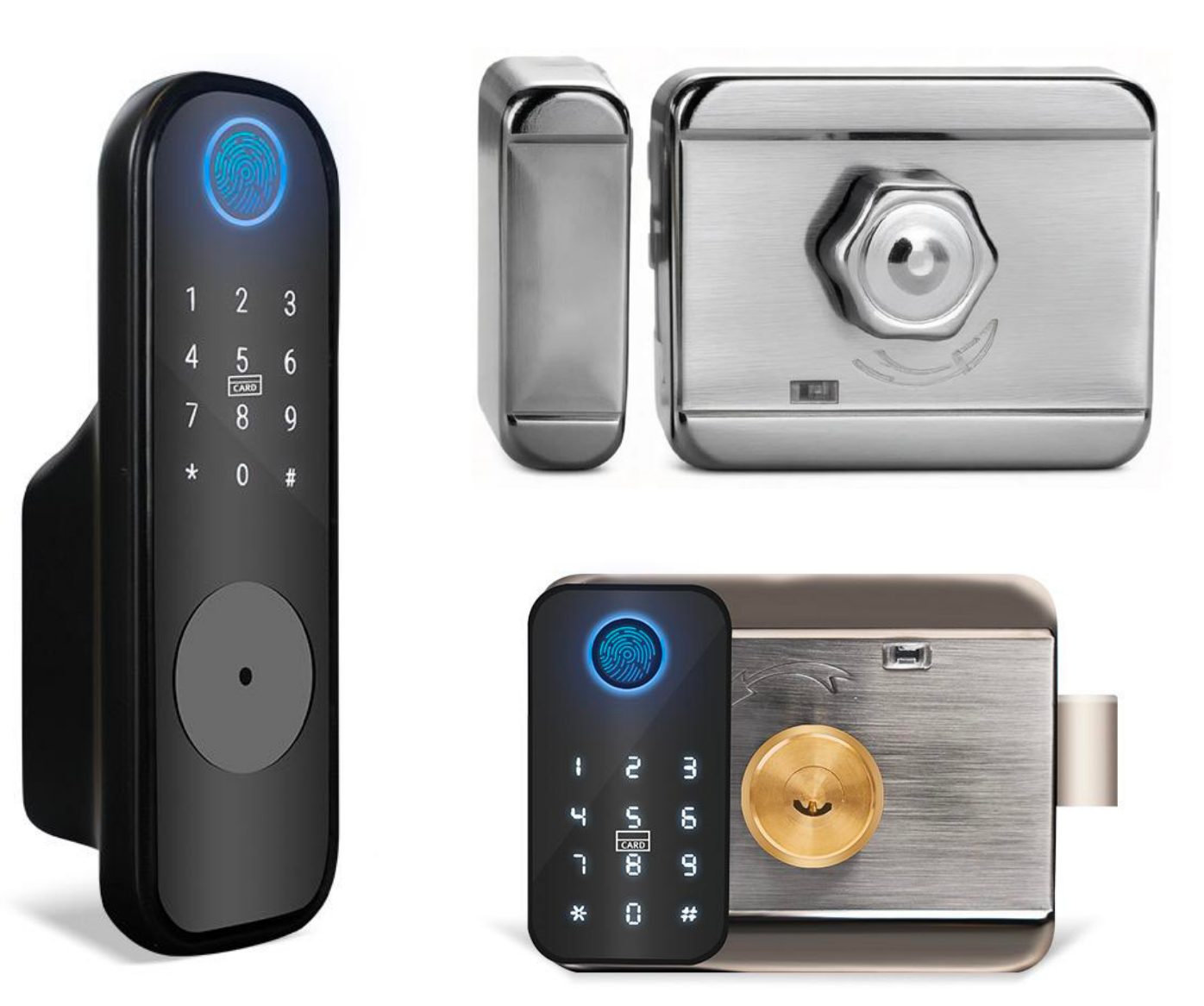 Electronic enclosures and connector components on industrial table, precision plastic and metal parts